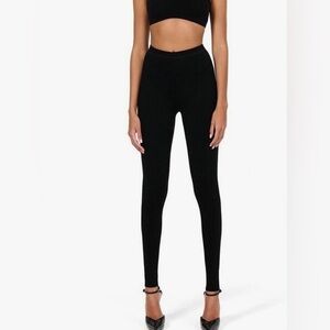 Naked Wardrobe Women's various sizes Black Ribbed Leggings NWT